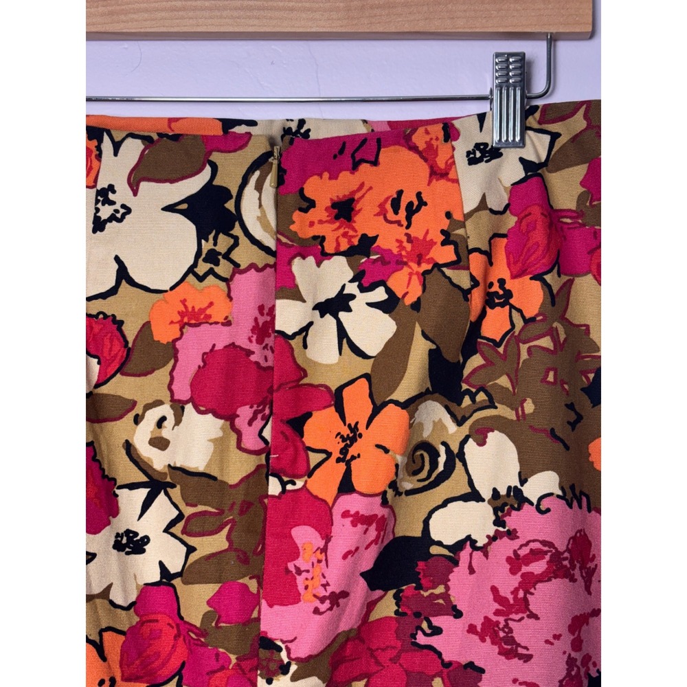 Talbots Womens Skirt 6P Multicolor Floral Cotton Blend Mod Retro Pencil Office - Picture 5 of 7
